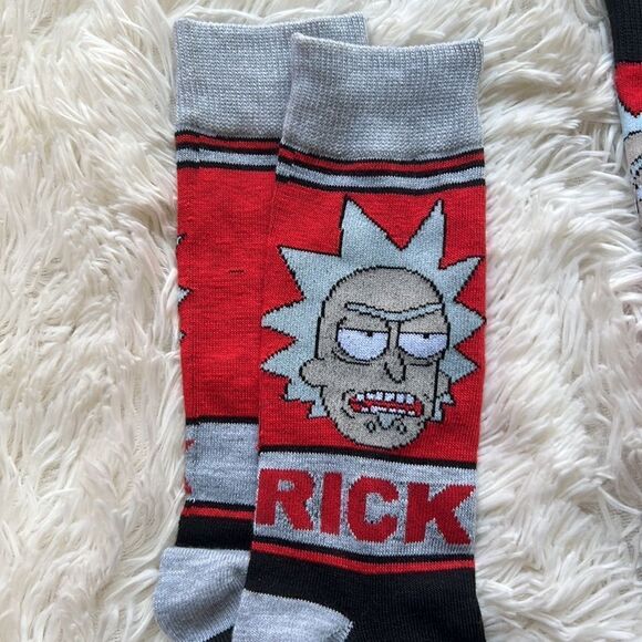 NWOT Rick & Morty [adult swim] Set of Two Tube Knee Socks Cartoon Network - Picture 2 of 4